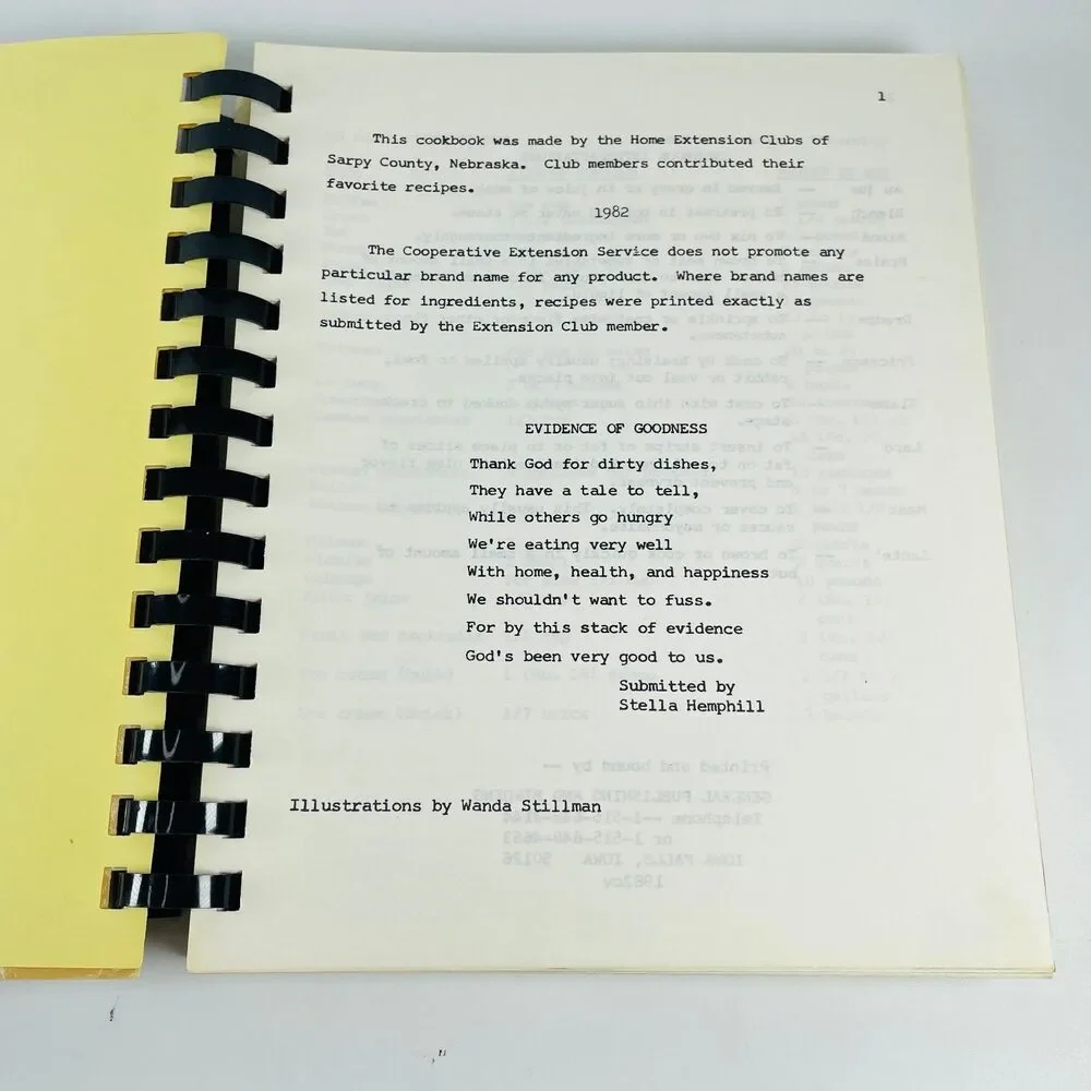 Cook to Your Heart's Content Sarpy County NE Extension 1982 Spiral Cookbook VTG